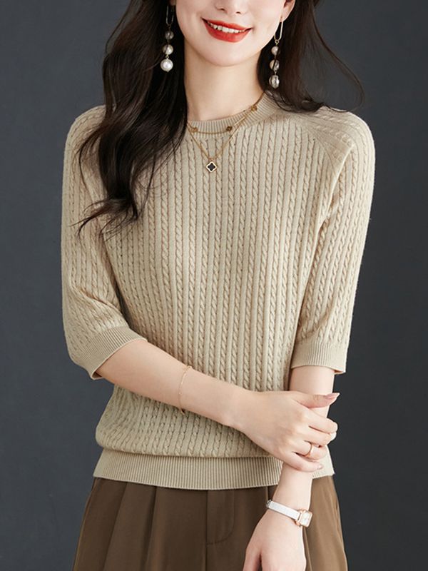 New Loose Twist Western Style Shirt Knitwear Thin