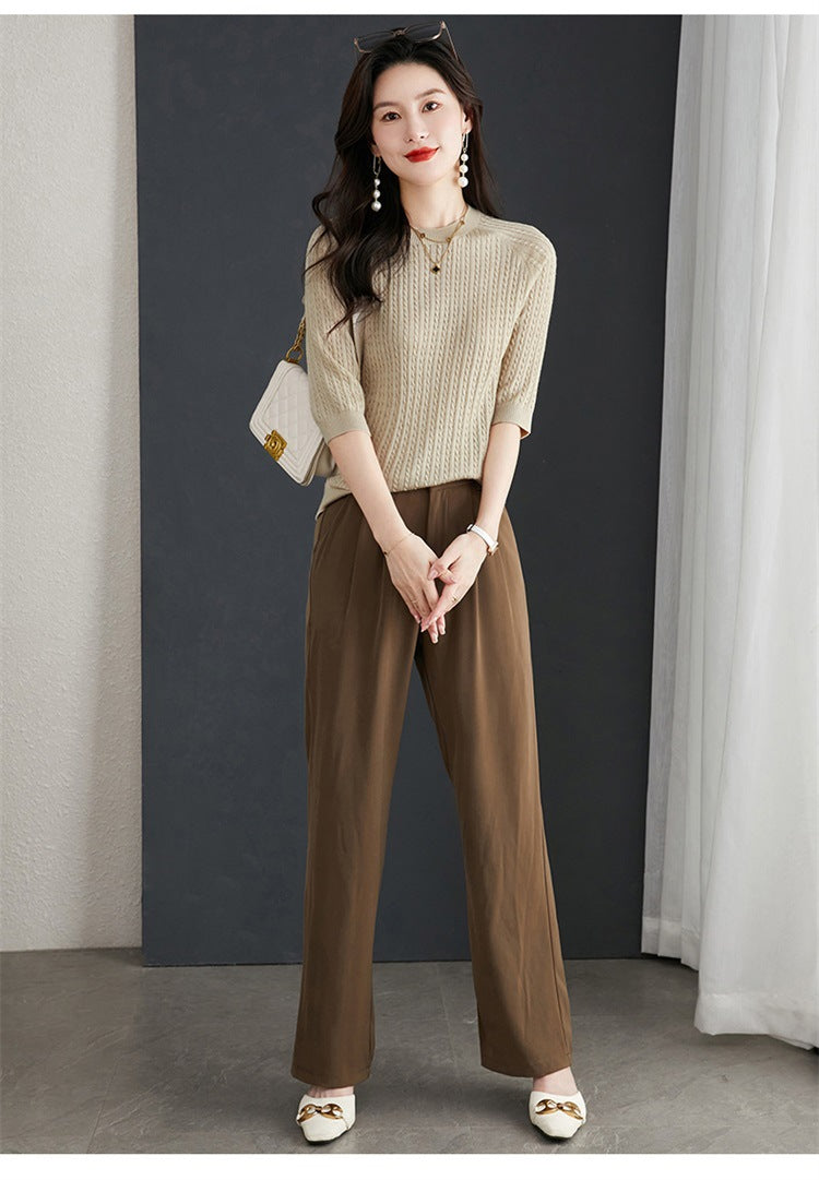 New Loose Twist Western Style Shirt Knitwear Thin