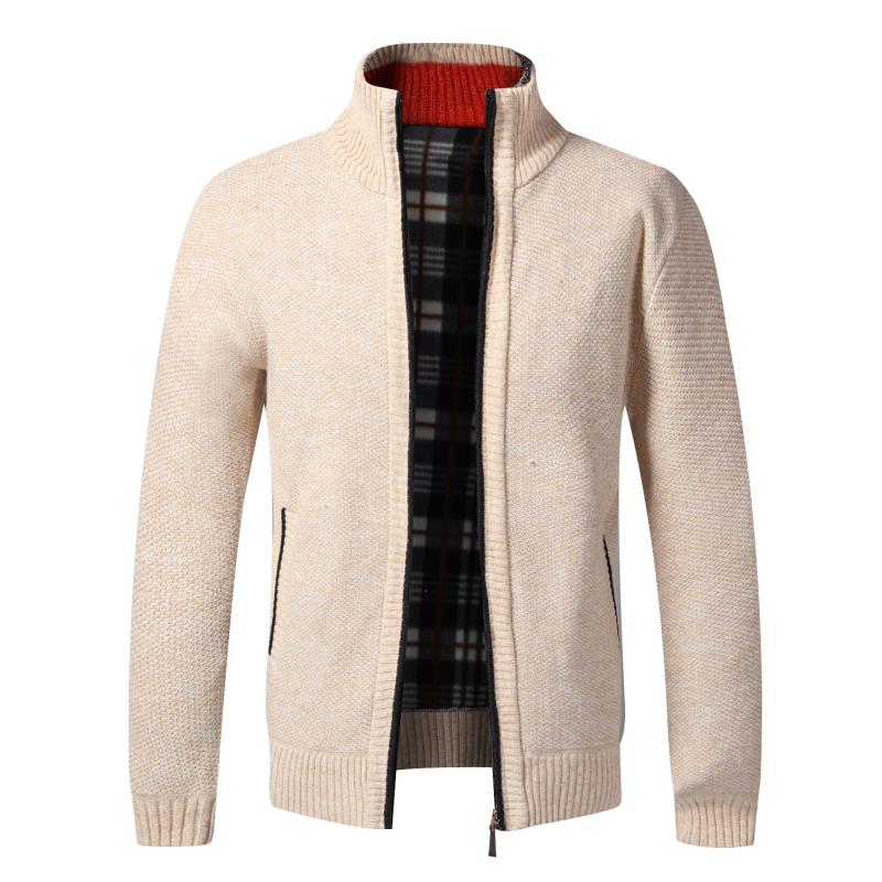 Winter Warm Cardigan Men Fleece Zipper Sweaters - Slim Fit