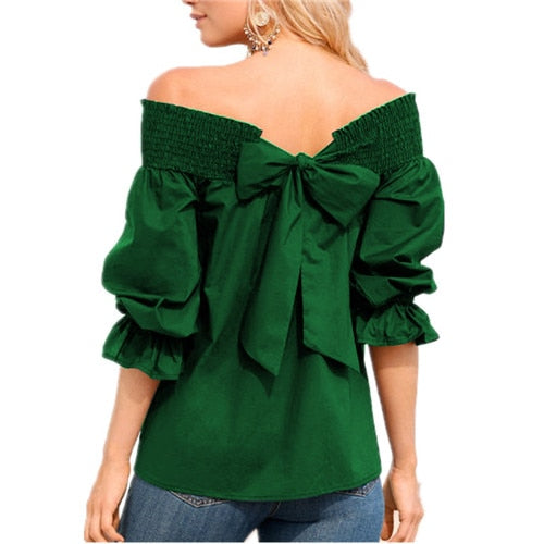 Off Shoulder Women Strapless Blouse