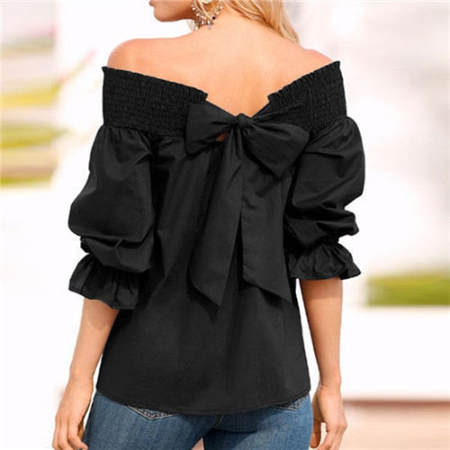 Off Shoulder Women Strapless Blouse