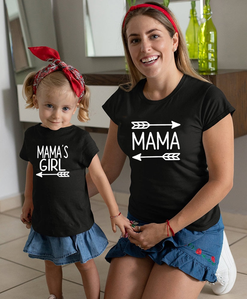 Mommy & Me Shirts Mama and Mamas Girl Mom and Daughter Matching Shirts Mama's Girl Mama with Arrows Mom of Girl Mom Outfits