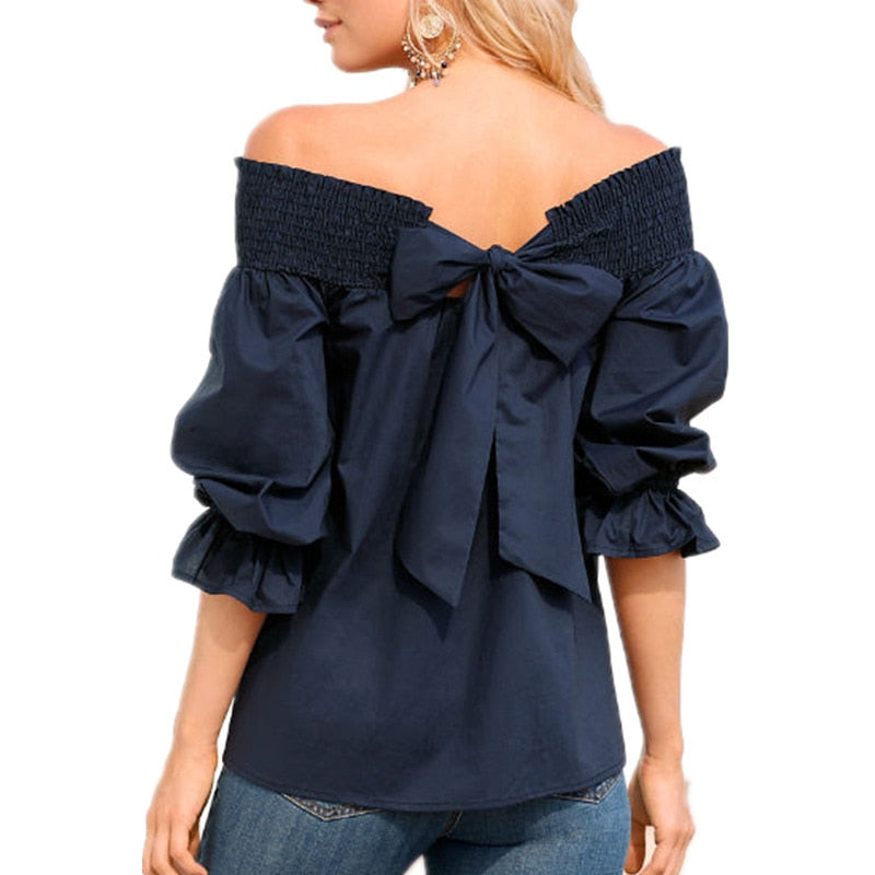 Off Shoulder Women Strapless Blouse