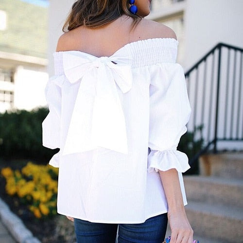 Off Shoulder Women Strapless Blouse