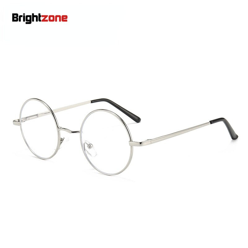 Vintage Anti-Blue Light Blocking UV Protection unisex Round Metal Plain Computer Glasses