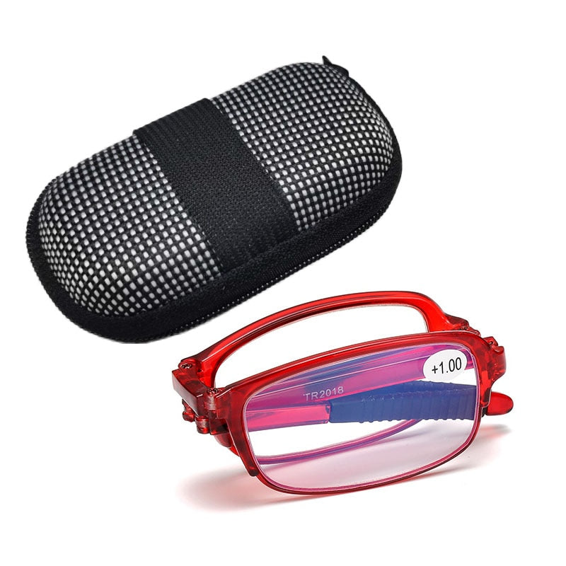 Unisex Folding Reading Glasses with Box Fashion Design Computer Glasses