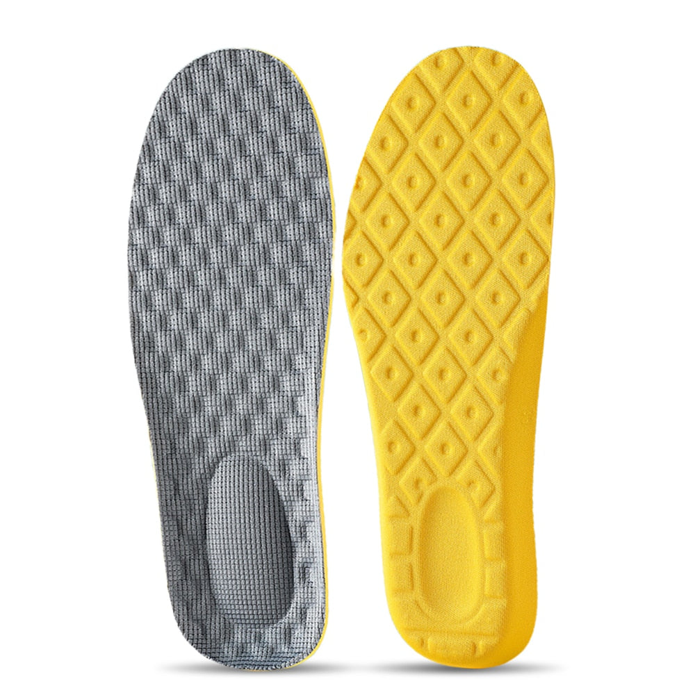 4Pcs Soft Latex Memory Foam Insoles Women Men Sport Running Foot Support Shoe Pad Breathable Orthopedic Feet Care Insert Cushion