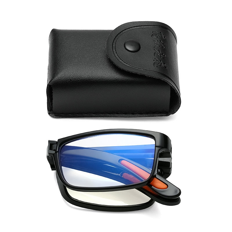 Unisex Folding Reading Glasses with Box Fashion Design Computer Glasses