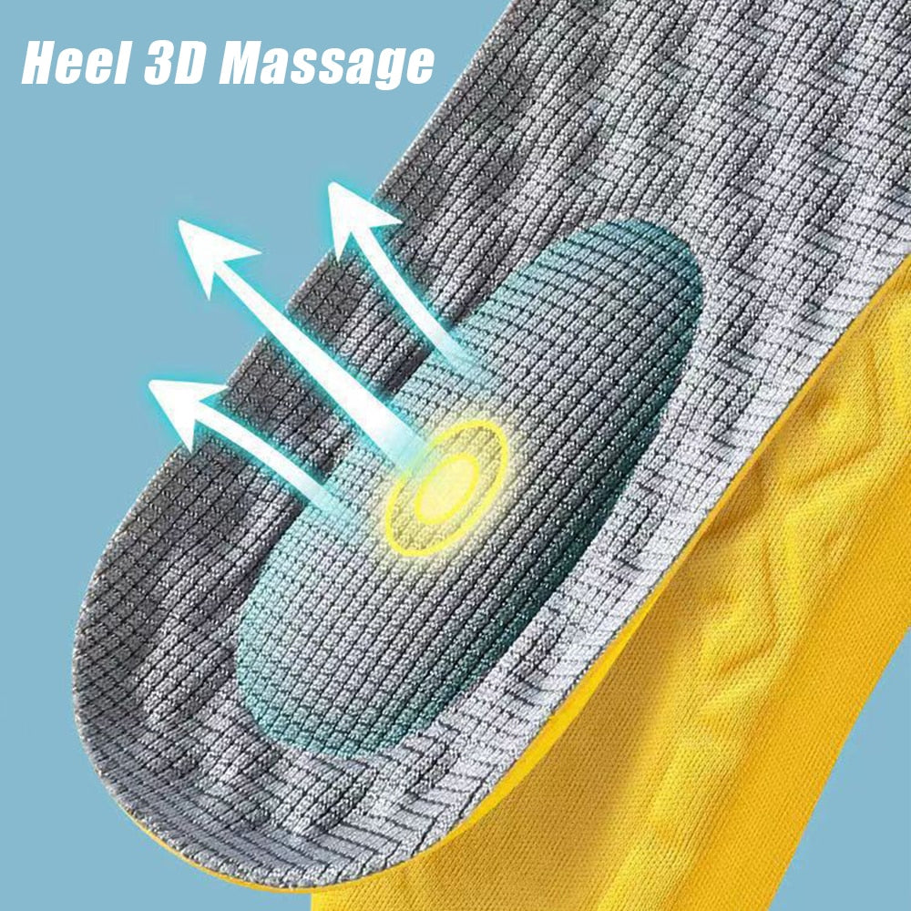 4Pcs Soft Latex Memory Foam Insoles Women Men Sport Running Foot Support Shoe Pad Breathable Orthopedic Feet Care Insert Cushion