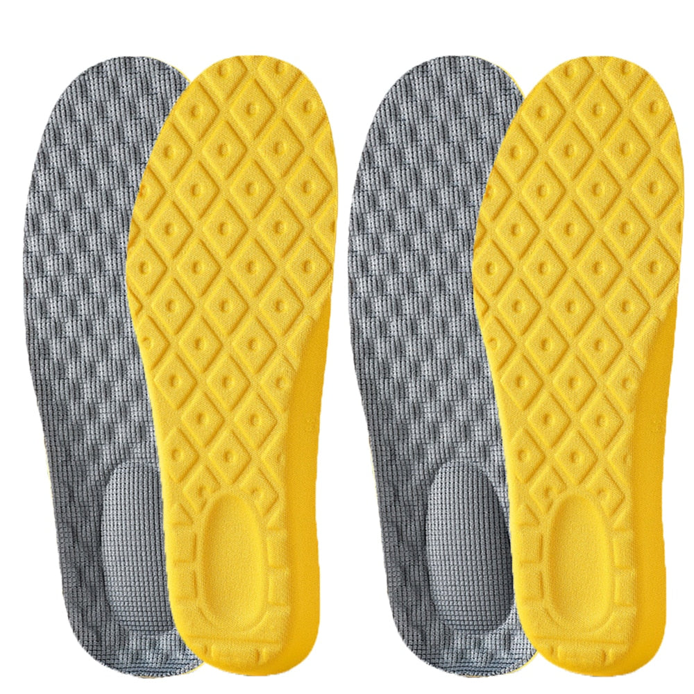 4Pcs Soft Latex Memory Foam Insoles Women Men Sport Running Foot Support Shoe Pad Breathable Orthopedic Feet Care Insert Cushion