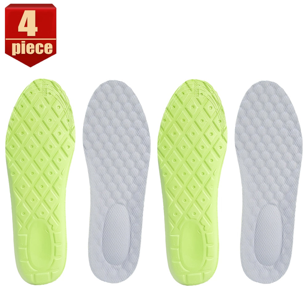 4Pcs Latex Memory Foam Breathable Orthopedic Sport Insoles