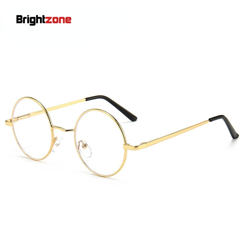 Vintage Anti-Blue Light Blocking UV Protection unisex Round Metal Plain Computer Glasses