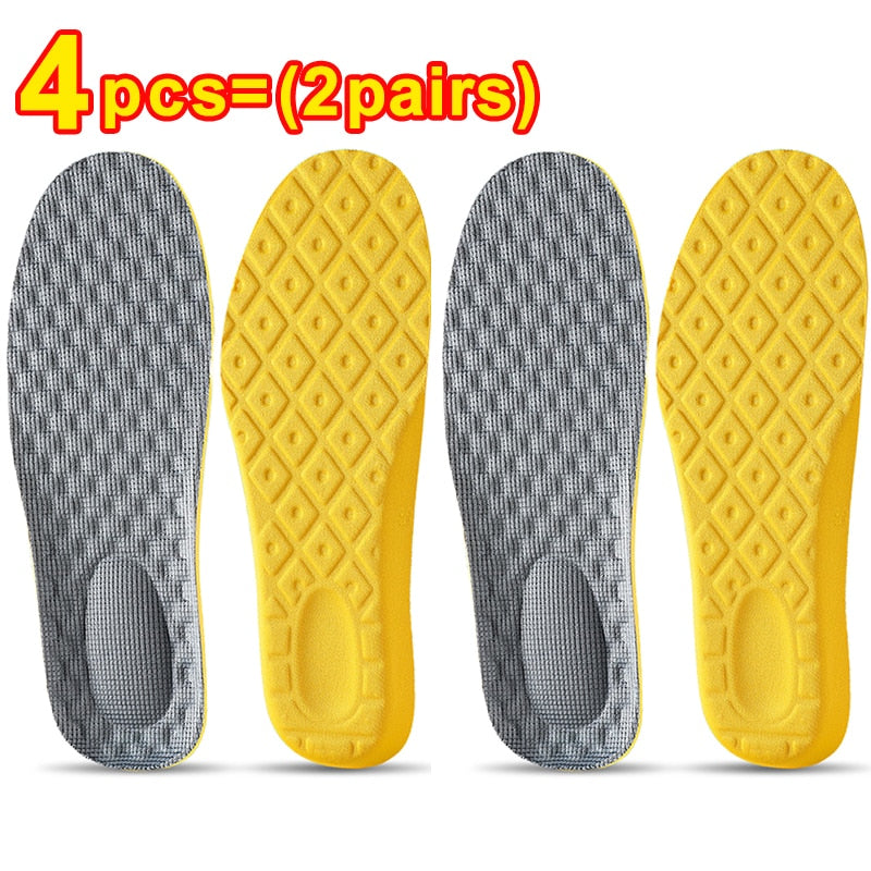 4Pcs Latex Memory Foam Breathable Orthopedic Sport Insoles