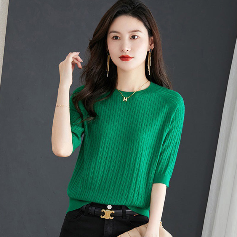 New Loose Twist Western Style Shirt Knitwear Thin