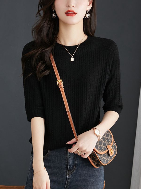 New Loose Twist Western Style Shirt Knitwear Thin