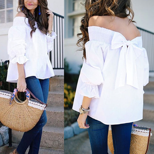 Off Shoulder Women Strapless Blouse