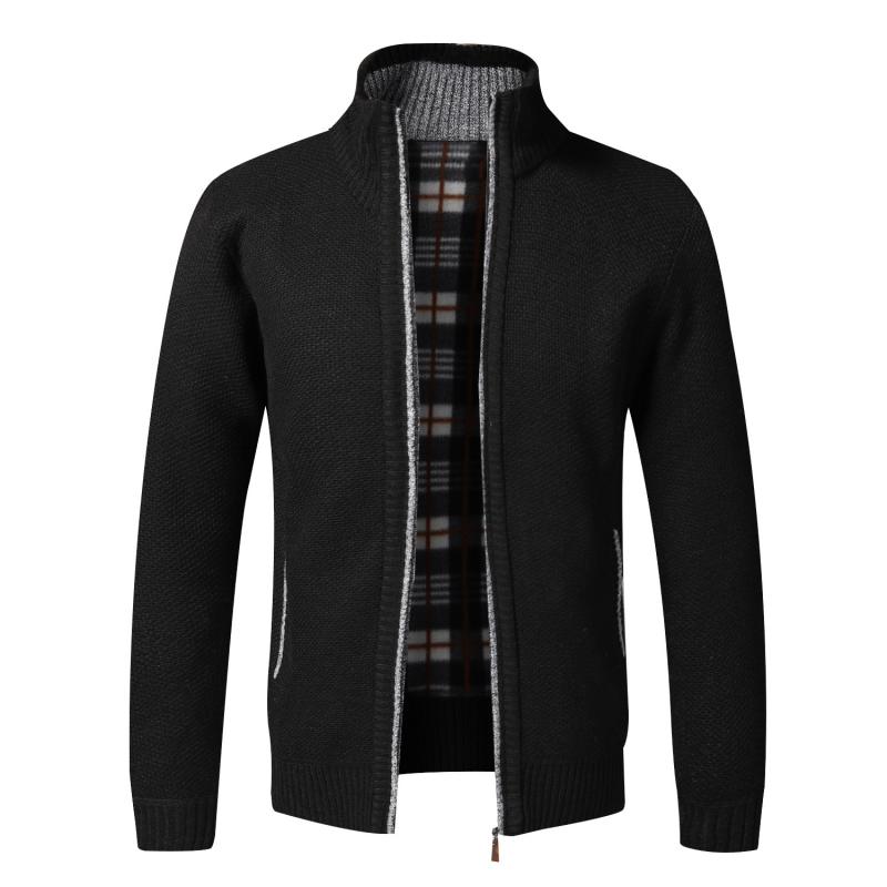 Winter Warm Cardigan Men Fleece Zipper Sweaters - Slim Fit